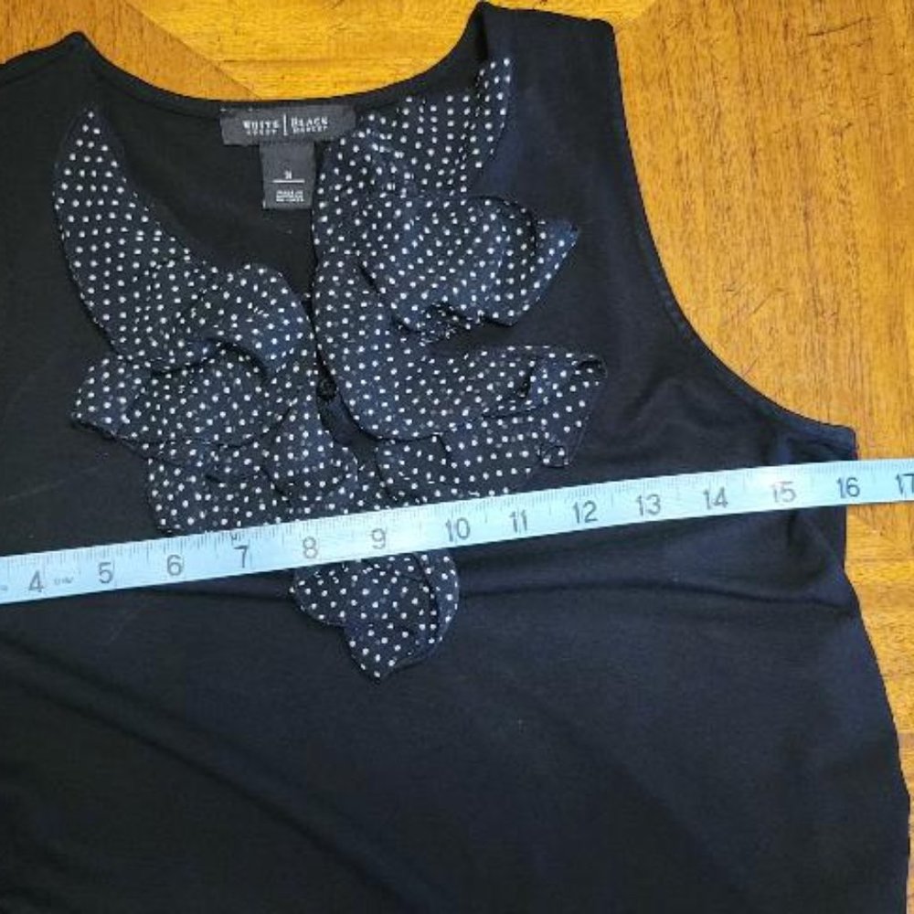 WHBM Dressy Black Tank with Ruffle Front - Picture 10 of 10